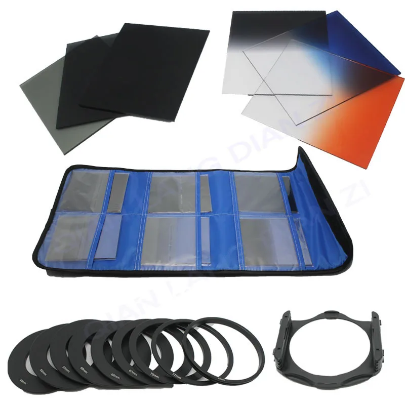 For Cokin P Filter 6x ND2 4 8 + Graduated Grey Orange Blue 10 Adapter | Электроника