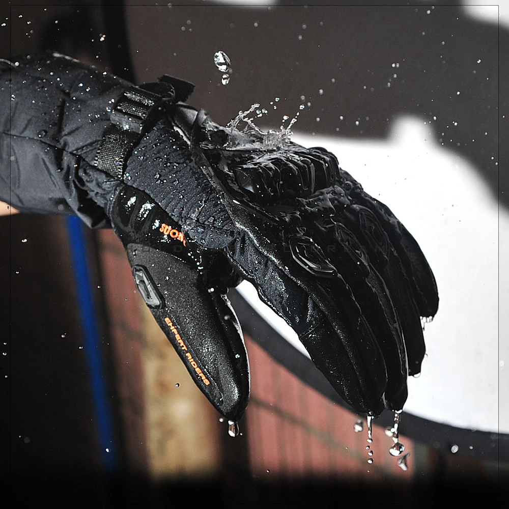 

Men's Motorcycle Racing Glove Motocross Full Finger Sports Cycling Equipment Joint Protective Leather Breathable Gloves