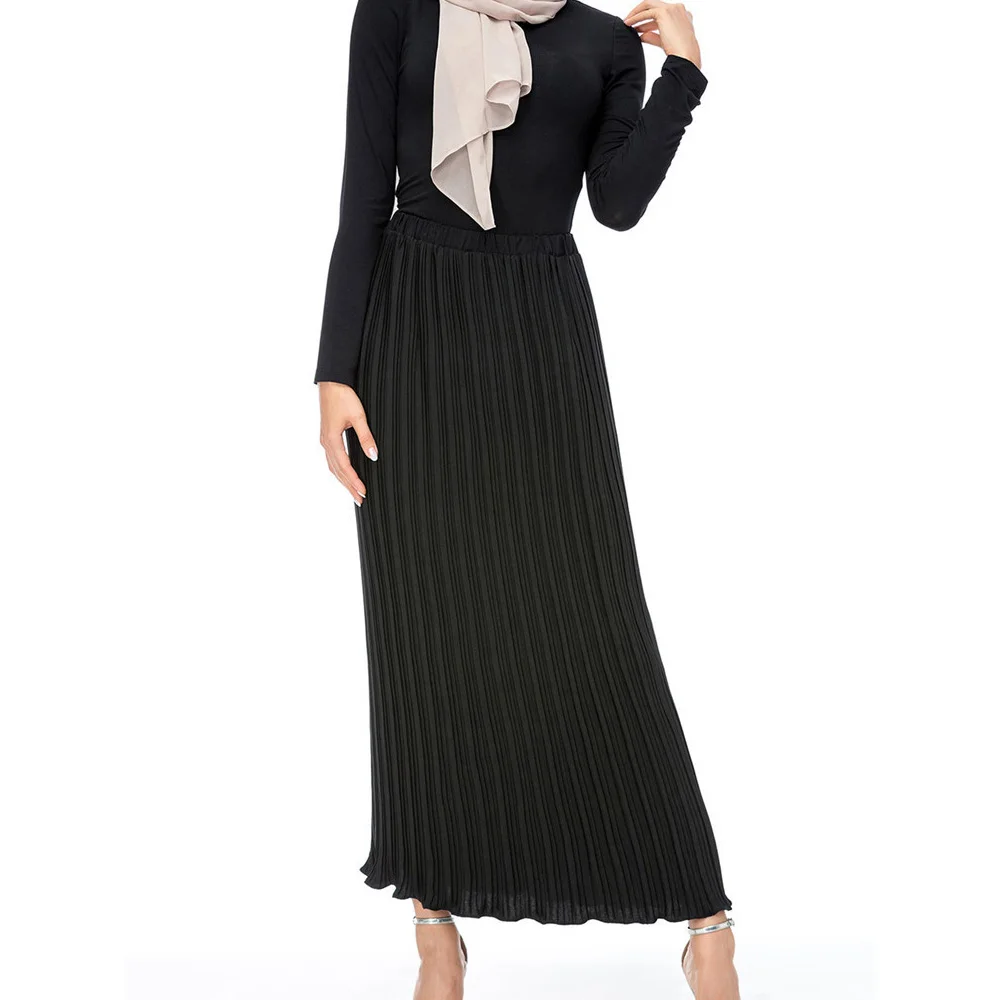 2019 женские летние длинные юбки высокая талия женская шифоновая плиссированная