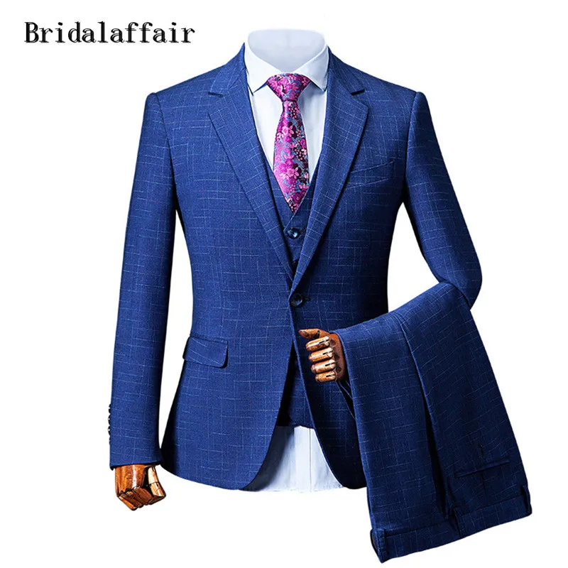 Bridalaffair костюмы для выпускного свадьбы торжественные мужские клетчатые в клетку