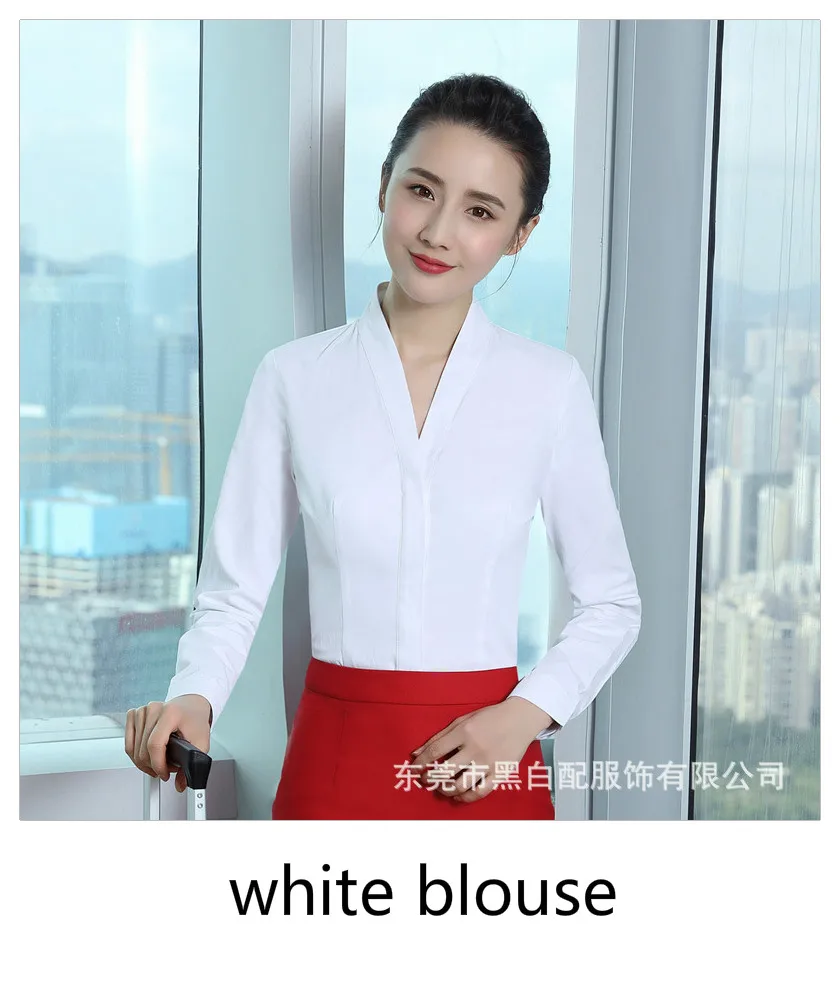 5233 White Shirt Женский деловой офисный костюм, блейзер, пиджак, пальто, бизнес стиль, v-образный вырез, официантка, верхняя одежда, стюард, стюардесса, стюардесса - Цвет: 5233 White Shirt