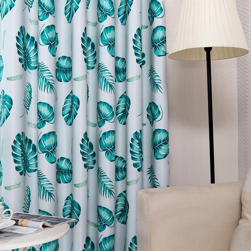 1 pcs Curtain Новые плотные занавески с тропическими листьями для гостиной, спальни, готовые оконные занавески на заказ, занавески, занавески для окон - Цвет: 1 pcs Curtain