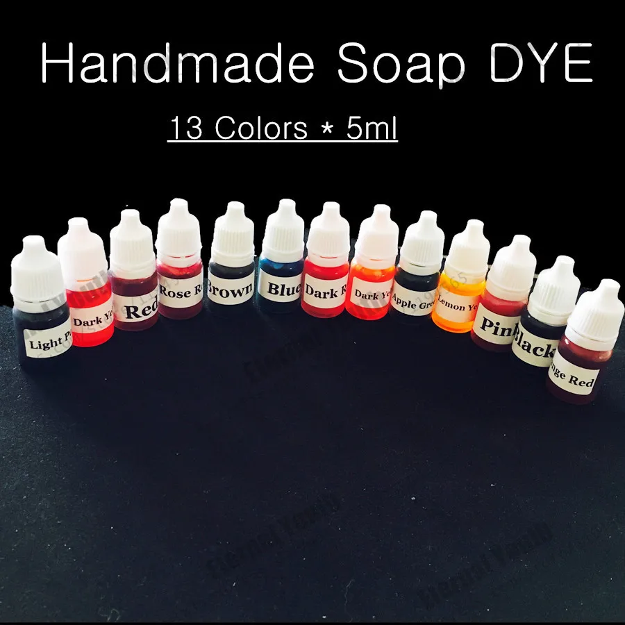 13Colors 5ml*13 Handmade Soap DYE Pigments Colorant Toolkit Materials Hand Made Base Colour Liquid Pigment |