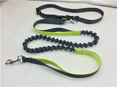 green Hands Free поводок для собак Светоотражающие регулируемые товары для домашних животных с поясным поясом для щенка Лабрадора бега - Цвет: green