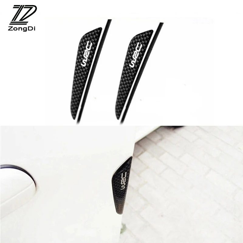 ZD 4 шт. Защитная Наклейка для дверей автомобиля из углеродного волокна защиты от