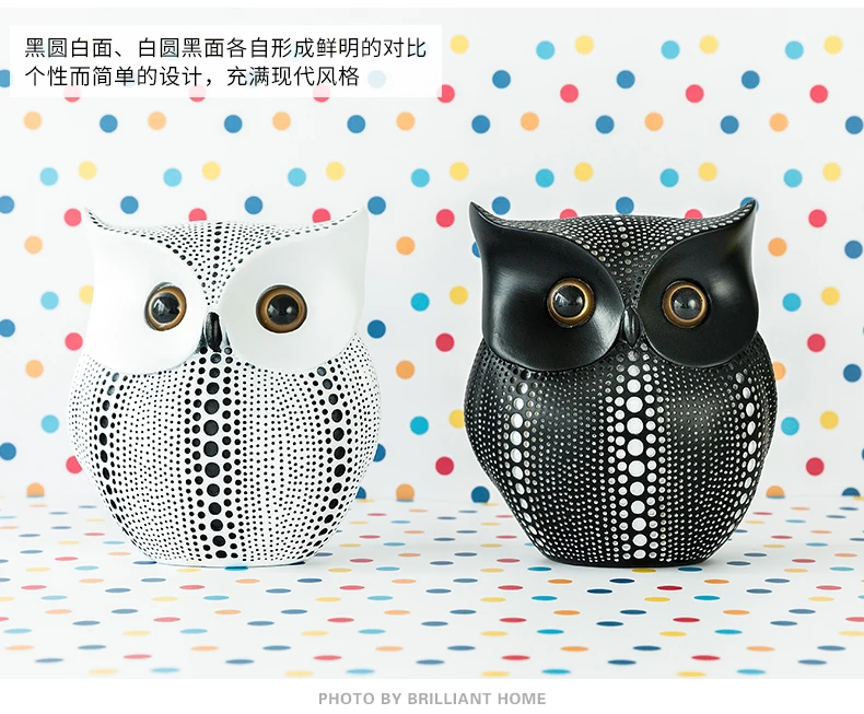 

crafts simple home dining side cabinet Ornament creative art Northern European personality Owl statue home decoration