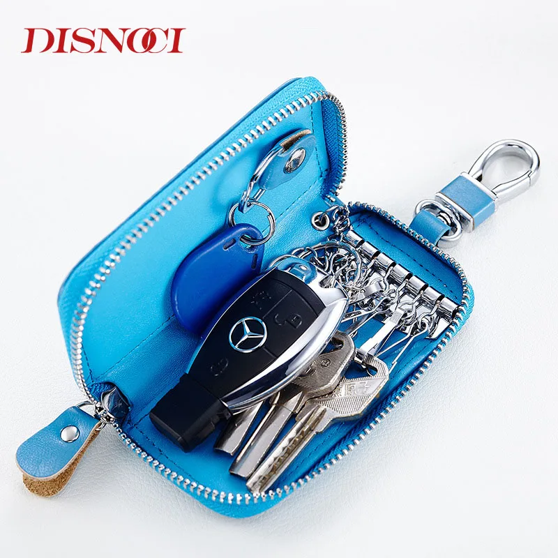 DISNOCI бумажник для ключей из коровьей кожи чехлы автомобильных мужские кожаные на