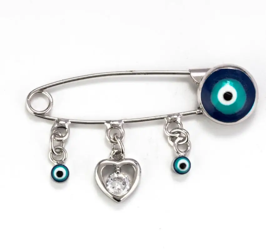 silver 4 MEIBEADS, этнический стиль, голубой глаз, брошь и булавка для женщин и мужчин, Модный золотой цвет, сердце, слон, шарм, животное, броши, ювелирные изделия - Окраска металла: silver 4