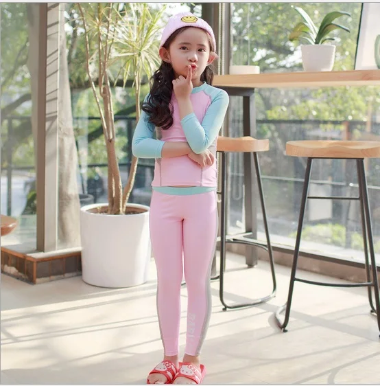 Новинка 2017 года детей купальник УФ Защита Длинные рукава дети мальчики девочки