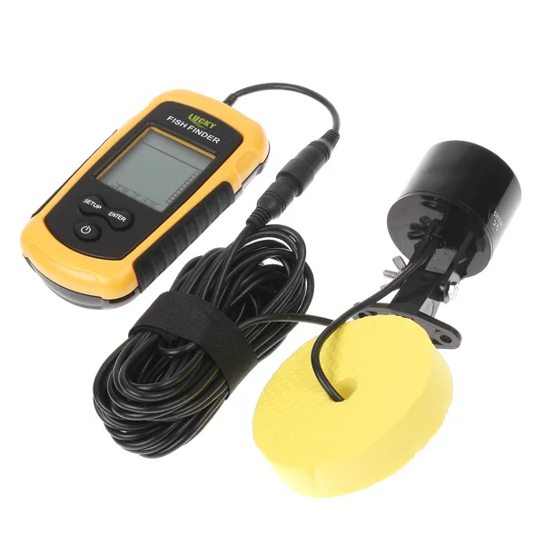 Эхолот рыболокатор портативный водонепроницаемый глубина 100 м|sonar fish finder|portable