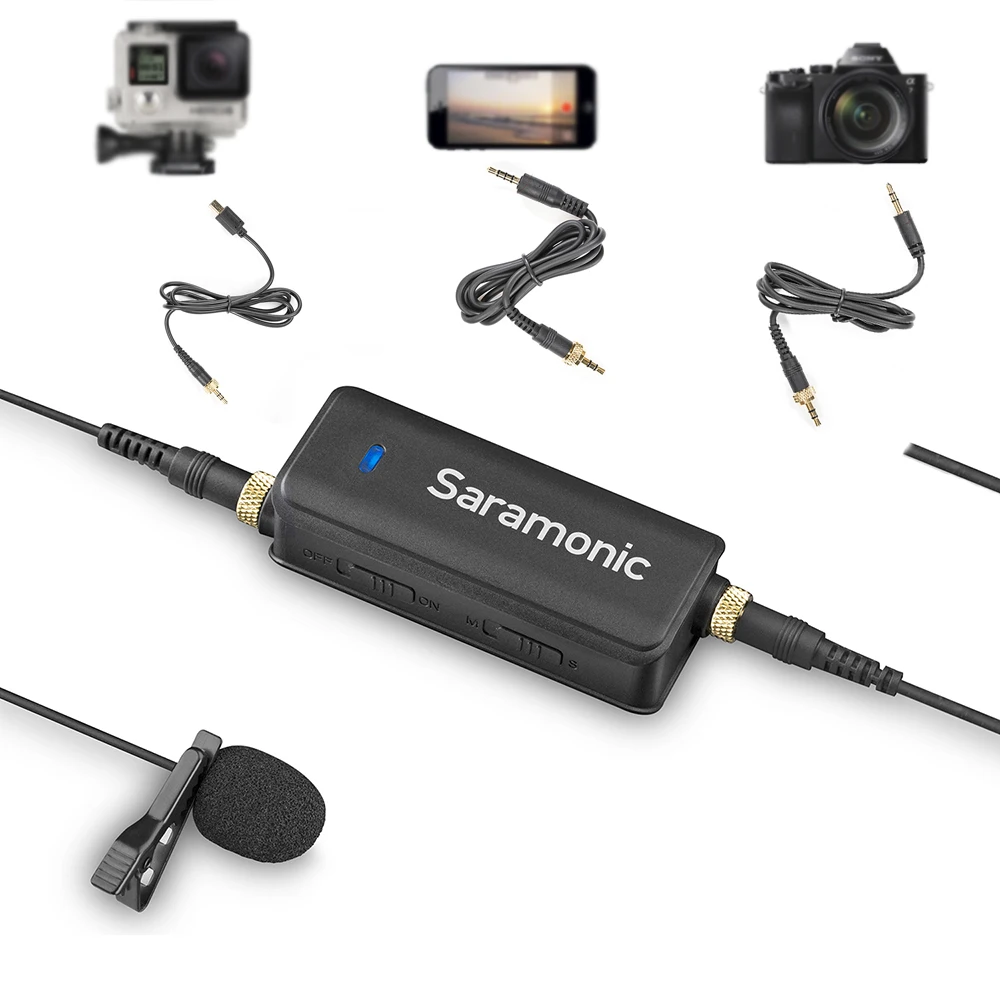 Микрофон Saramonic LavMic высококачественный петличный микрофон с 2 канальным
