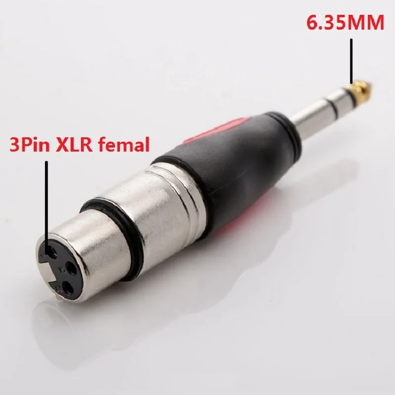 Позолоченный 2/3 полюс 6,35 мм штекер 3Pin XLR Женский/мужской аудио преобразователь сигнала разъем микрофон cannon разъем