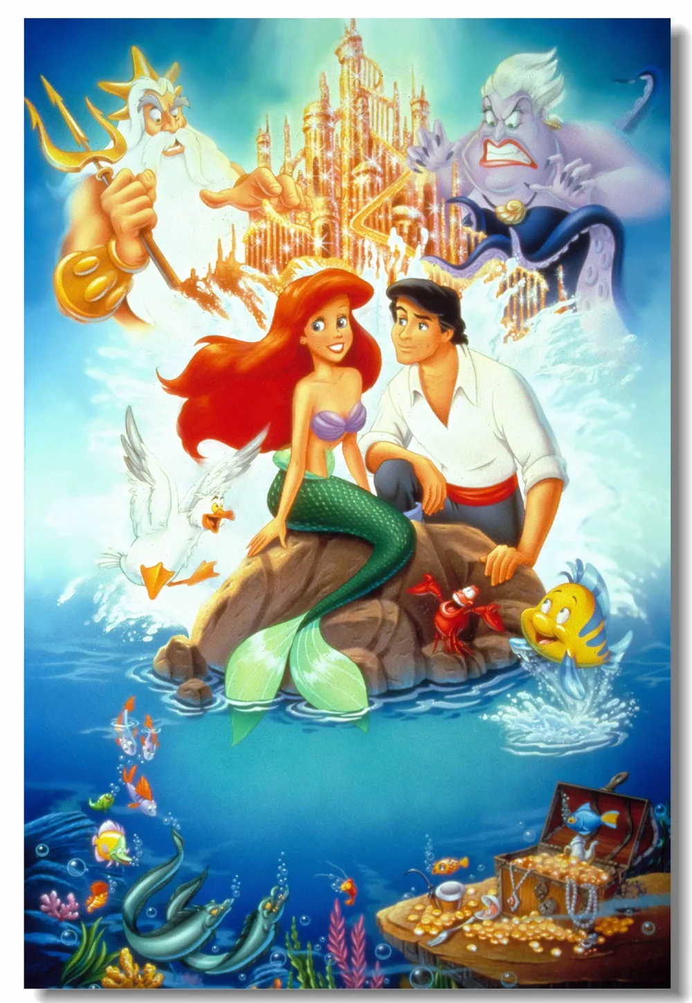Оригинальные наклейки на стену с надписью The Little искусство холсте стене Princess Ariel