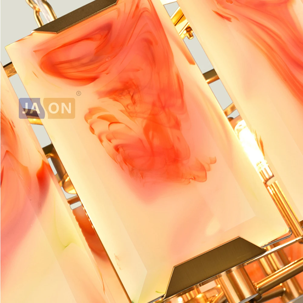 

led e14 Postmodern Iron Crystal Colorized Chandelier Lighting Lamparas De Techo Suspension Luminaire Lampen For Foyer Bedroom