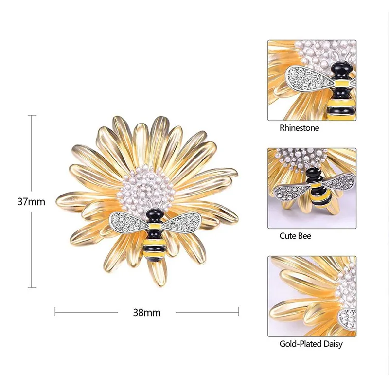 Броши для женщин жемчужные украшения 3D пчела животное брошь булавка|Броши| |
