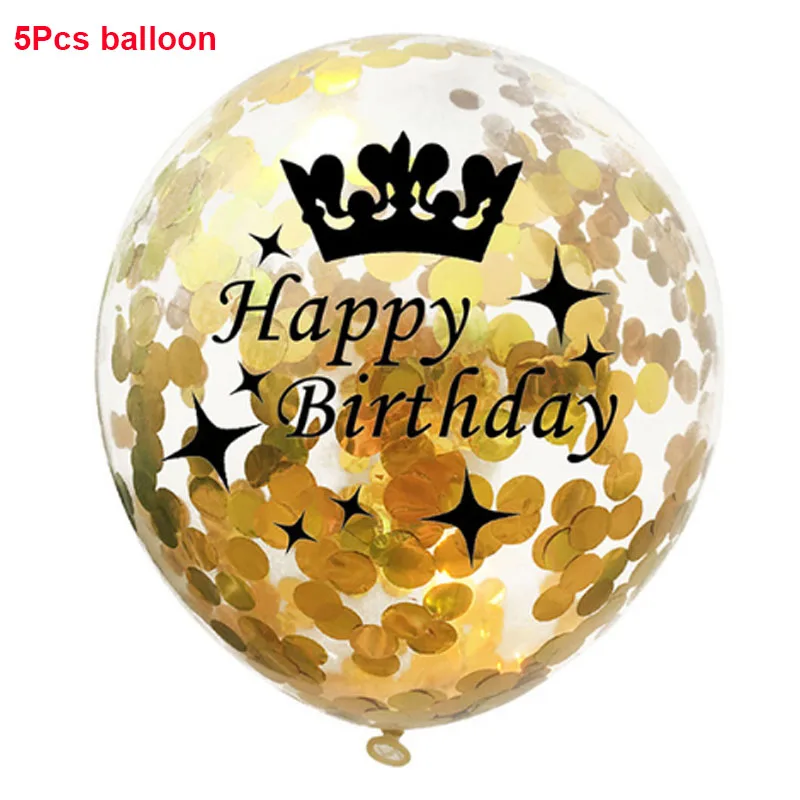 balloon 3 18 украшения для дня рождения 18 воздушные Шары Баннер для дня рождения 18 лет вечерние шары для взрослых с золотыми цифрами S2XN - Цвет: balloon 3