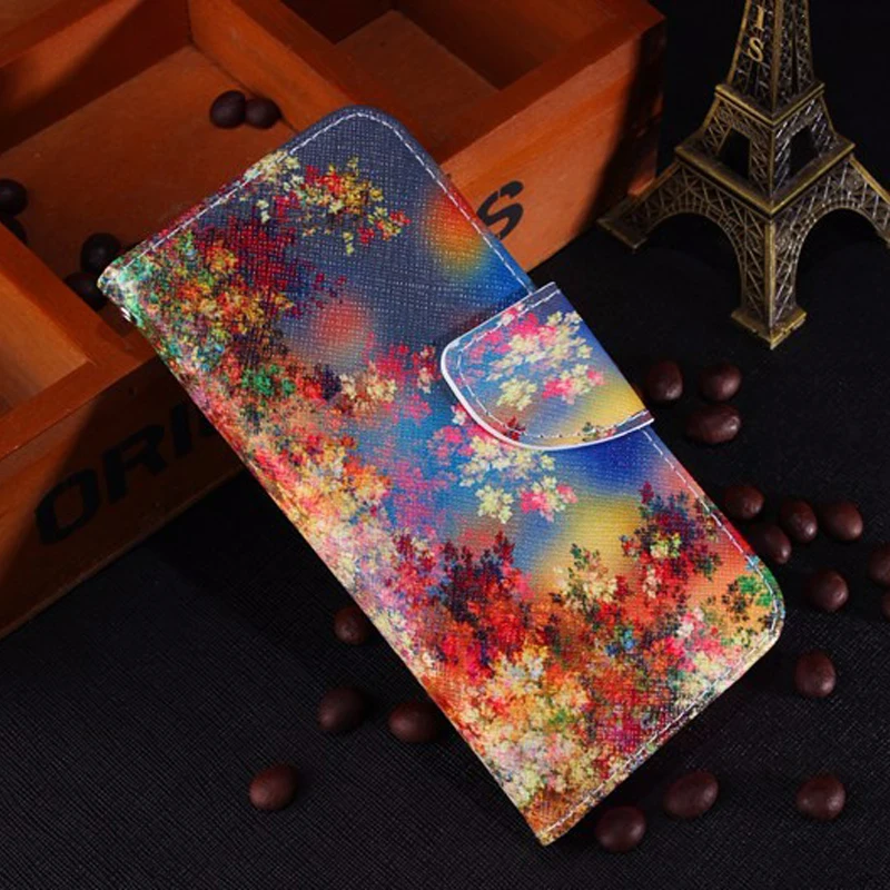 Модный чехол из искусственной кожи с рисунком для Sony Xperia C6 XZ XA1 Plus XZ1 Compact Mini XA2 Ultra