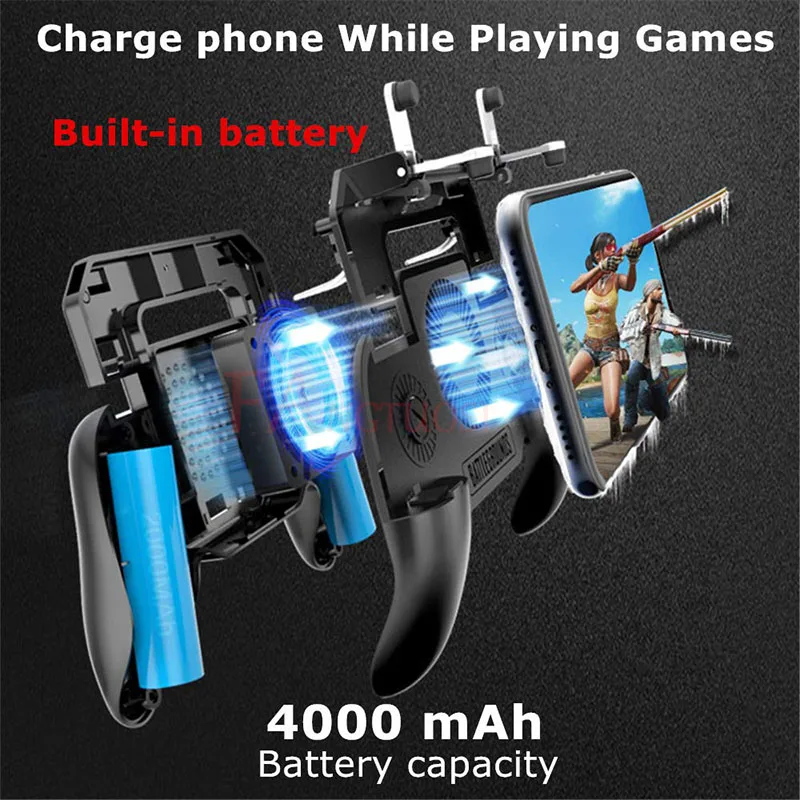 FANGTUOSI Pubg Геймпад контроллер мобильный джойстик для шутеров игровой курок Aim кнопка телефон Геймпад контроллер с охлаждающим вентилятором