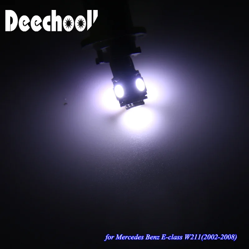 Автомобильные светодиодные лампы Deechooll 24 шт. для Mercedes Benz E Class W211 02 08 Canbus внутреннее