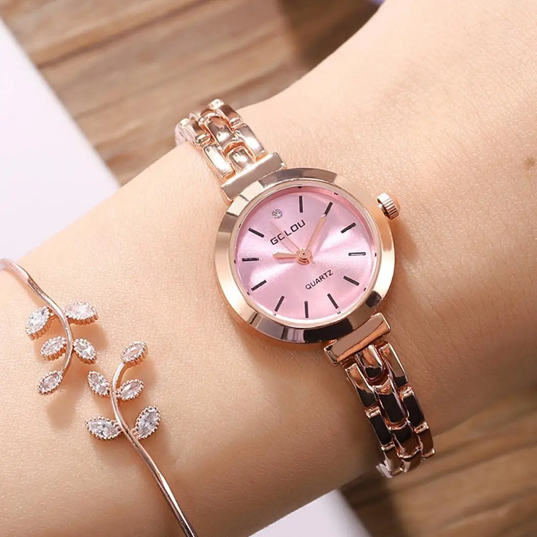 Новые женские модные Аналоговые Кварцевые Наручные круглые 7 мм Легко читаемые 8