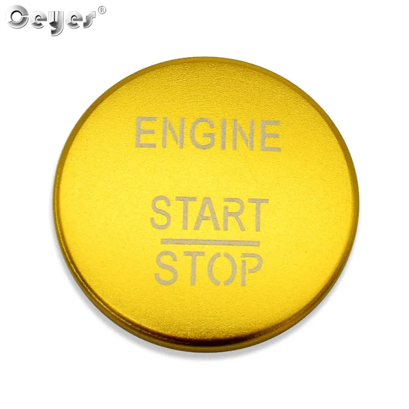Gold Button Cover Ceyes Автомобиль Стайлинг двигатель старт стоп авто аксессуары крышки переключателей зажигания кольца Чехол для Mercedes Benz AMG GLC GLA класс C200L - Название цвета: Gold Button Cover