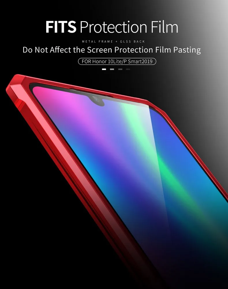 Honor 10 Lite чехол, роскошный металлический бампер для huawei Honor V20 8X MAX P Smart2019, противоударный чехол для huawei Nova 4, стеклянный чехол