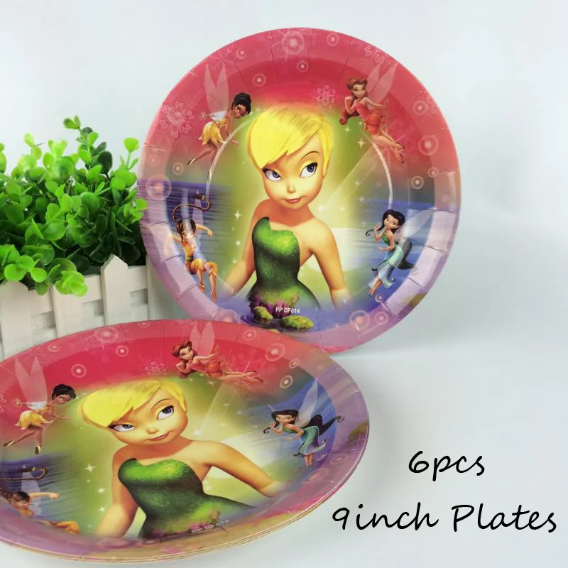 Omilut мультфильм Flf Tinkerbell день рождения одноразовые салфетки розовое крыло