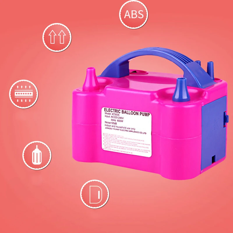 Мини модный портативный Электрический воздушный шар насос надувной двойной