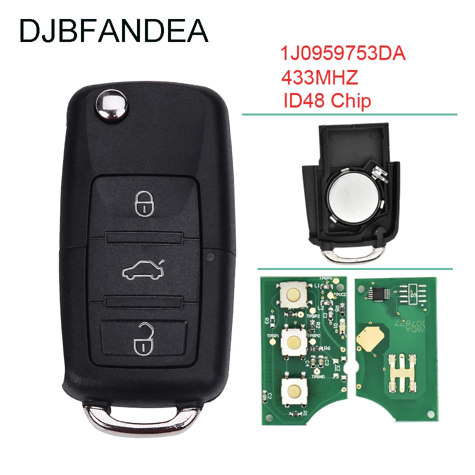 Автомобильный Дистанционный ключ для 1J0959753DA 5FA009259 10 Passat/Bora/Polo/Golf/Beetle 2001 2002 2003 2004 2005