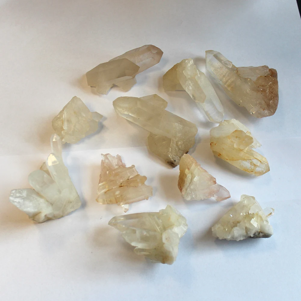 1 шт. натуральный камень белый кристально чистый кварцевый кристалл кластер