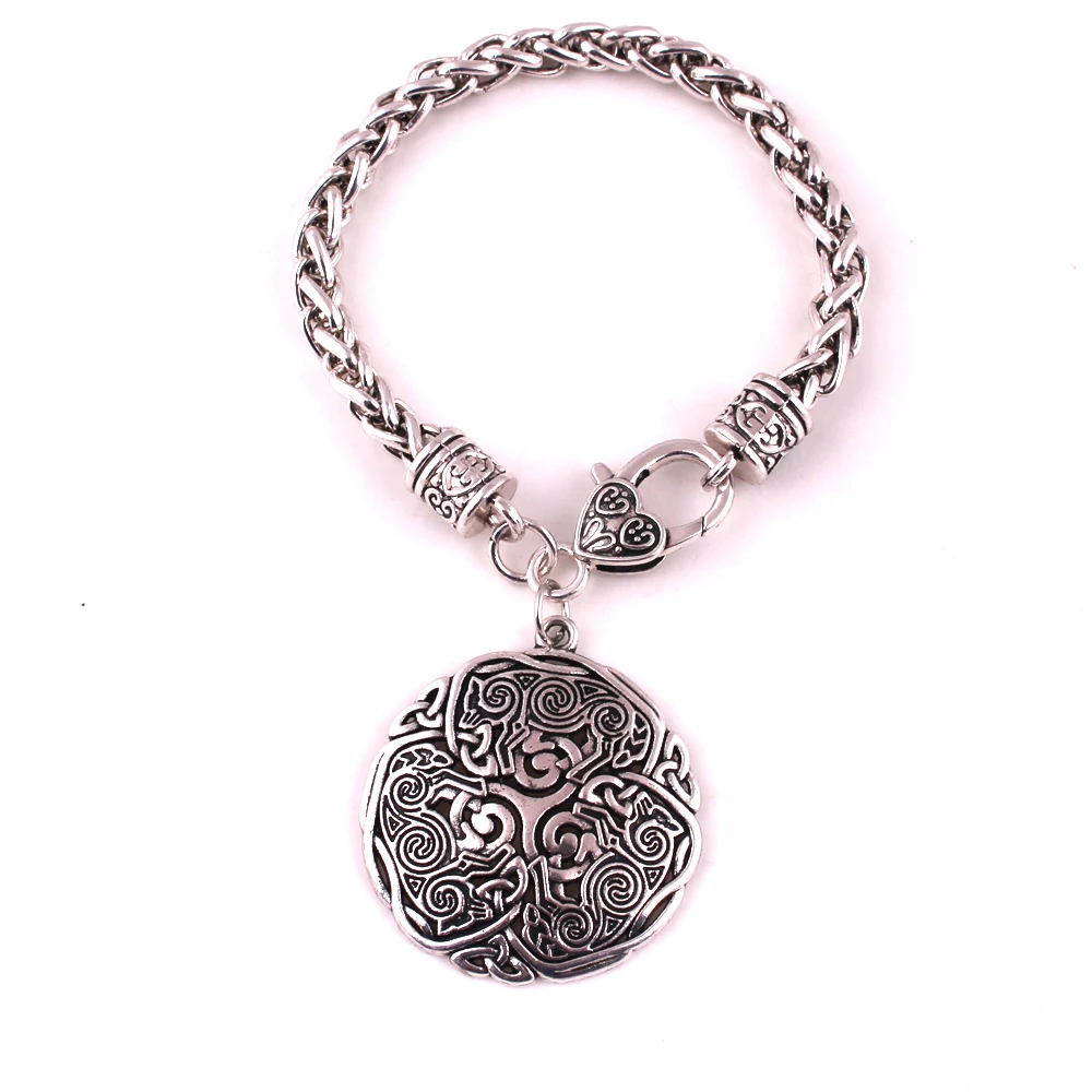 Религиозный браслет из пшеницы эпона лошадь/кулон с вороном старинная