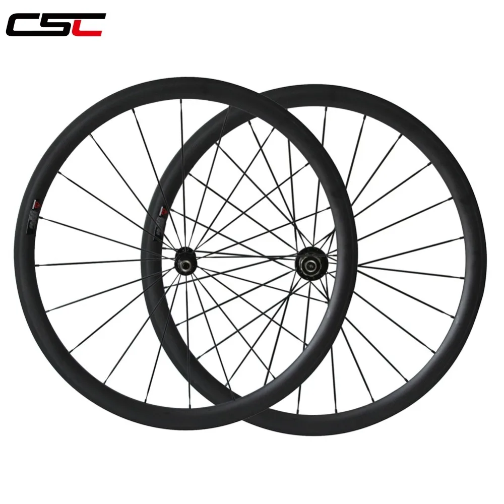 

CSC Carbon Wheelset 650c Carbon Bike wheels 38mm Deep Clincher A291SB F482SB hub CN 424 Wheel hub Carbon Road 38mm pillar 1420