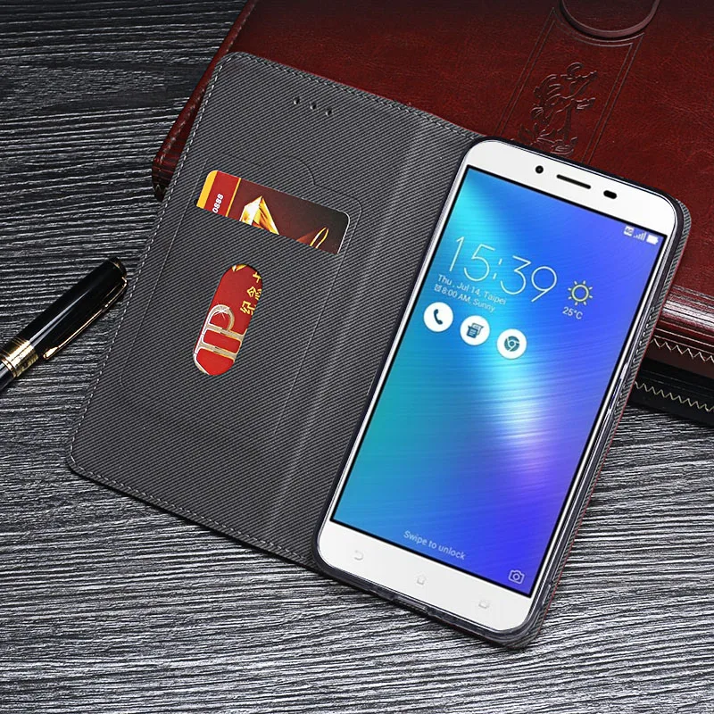 Винтажный кожаный чехол для Asus ZenFone 3 Max ZC553KL, Роскошный Ретро Чехол-книжка, чехол для Asus ZC553KL с функцией подставки