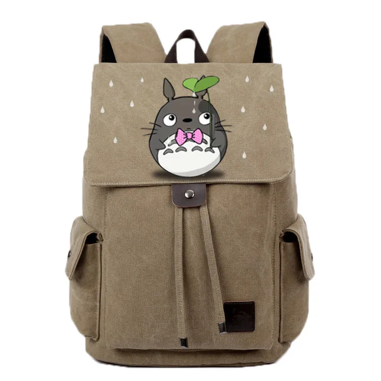 Аниме Tonari no Totoro, школьная сумка для косплея, сумка на плечо в духе колледжа, мужской и женский рюкзак, граффити, Холщовая Сумка