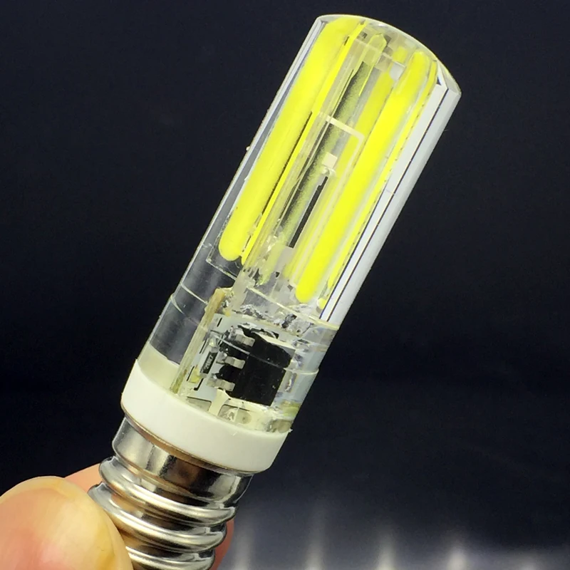 Светодиодный E14 лампочка-груша AC 200 V 220 V 240 V затемнения 10 Вт COB SMD светодиодные осветительные приборы Замена галогеновая кварцевая лампа люстра