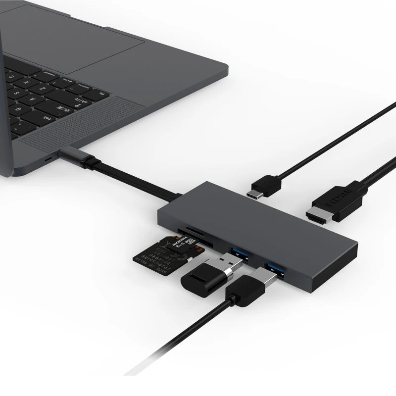 USB концентратор UTHAI TCH02 5 в 1 3 0 для MacBook Pro Air многофункциональный Type C 4K видео