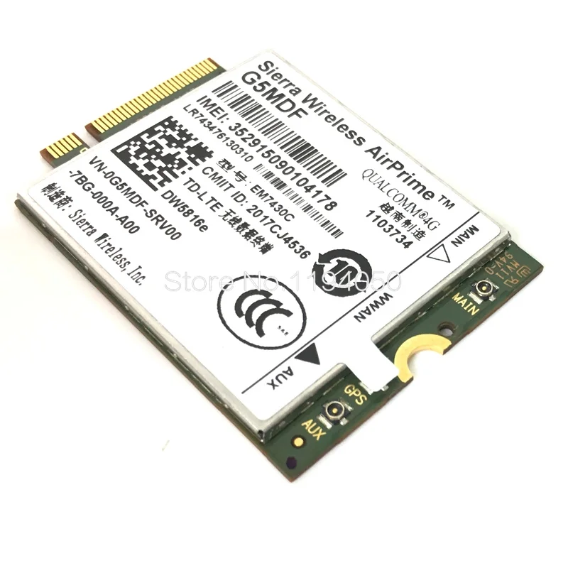EM7430 DW5816e GOBI6000 4G сим-карту LTE DW5816 для Dell Latitude 7280 7285 7290 7389 7390 7480 7490 E7470 Cat6 300M 4G модуль