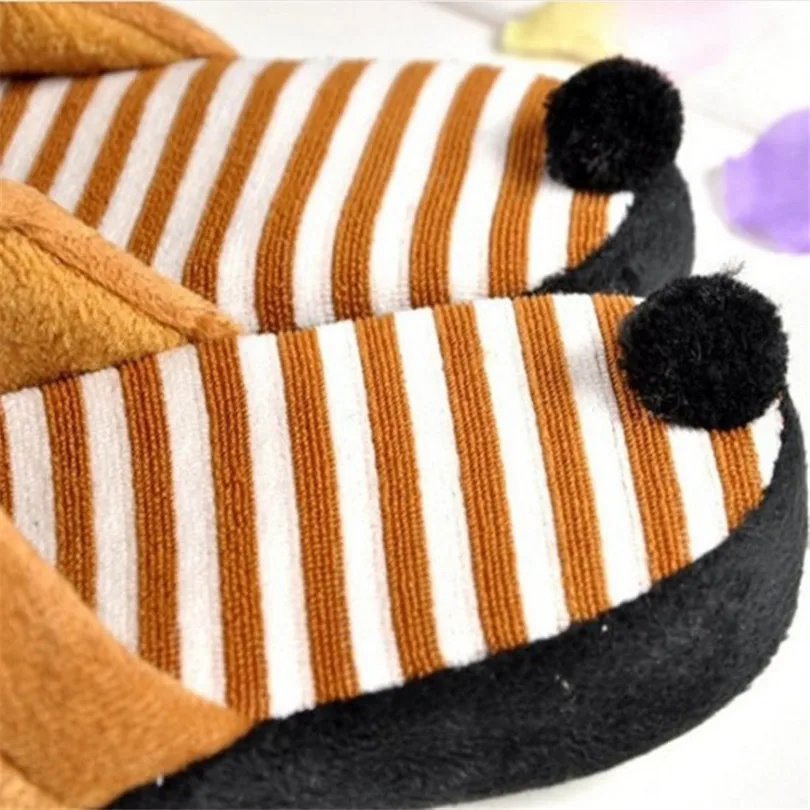 

LIN KING Sweet Cartoon Panda Women Winter Indoor Slippers Soft Sole Home Shoes Anti Slip Ladies Bedroom Floor Cotton Slippers