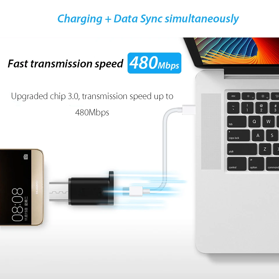 USB Type C Женский к Micro Мужской адаптер зарядный кабель для Huawei Honor 9 Lite конвертер