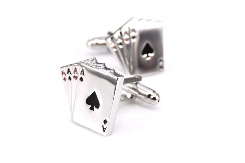 HYX Jewelry 4A запонки для покера мужская модель запонок карт модная бижутерия