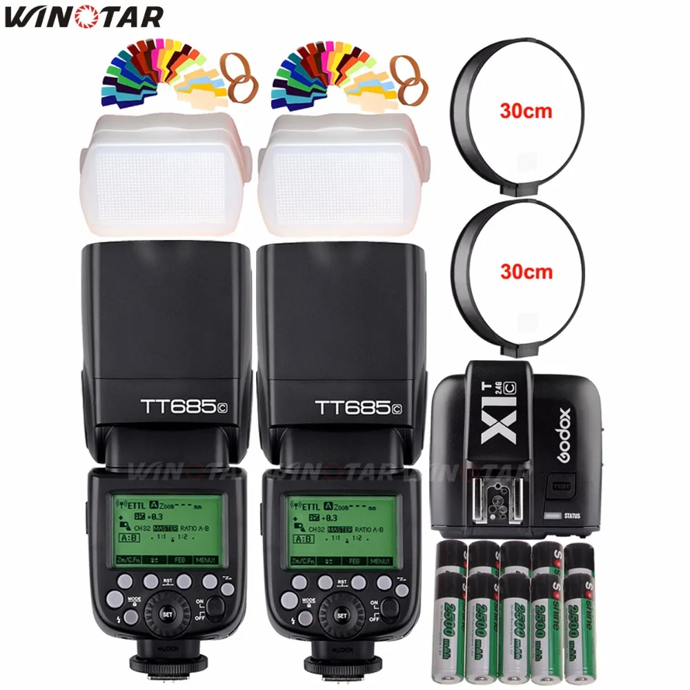 Беспроводная вспышка Godox TT685N 2 4G HSS 1/8000 s i TTL Speedlite + триггер для X1T N аккумулятор 10x2500