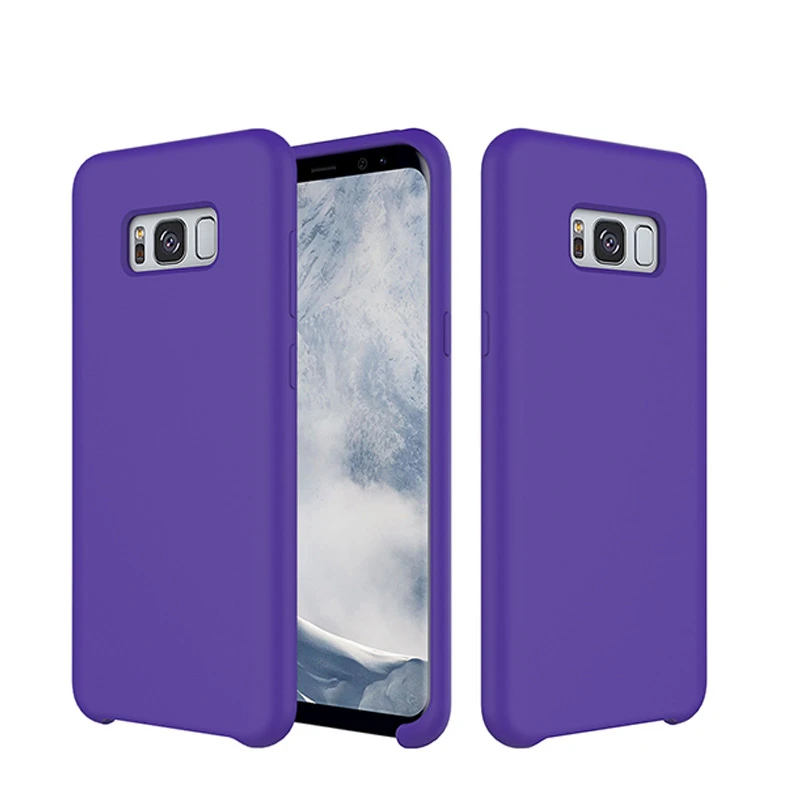Роскошный жидкий силиконовый чехол для samsung Galaxy S10 Lite S10e samsung S8 S9 Plus Note 8 9, шелковистый мягкий чехол SM - Цвет: Фиолетовый