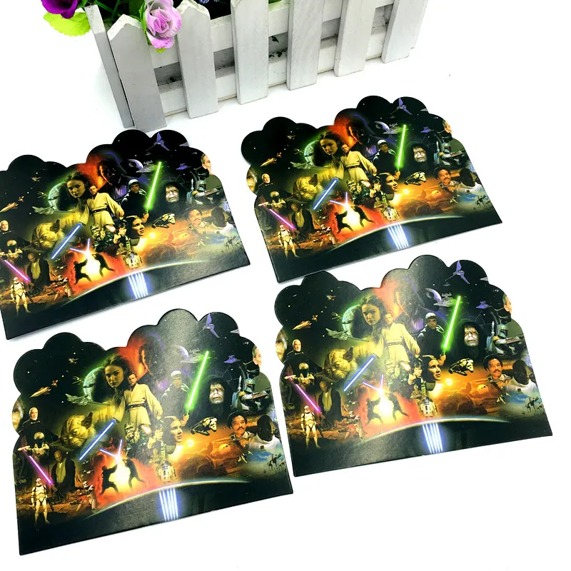 10PCS/LOT STAR WARS INVITATIONS KIDS BIRTHDAY PARTY FAVORS INVITATION CARDS HAPPY SUPPLIES | Дом и сад