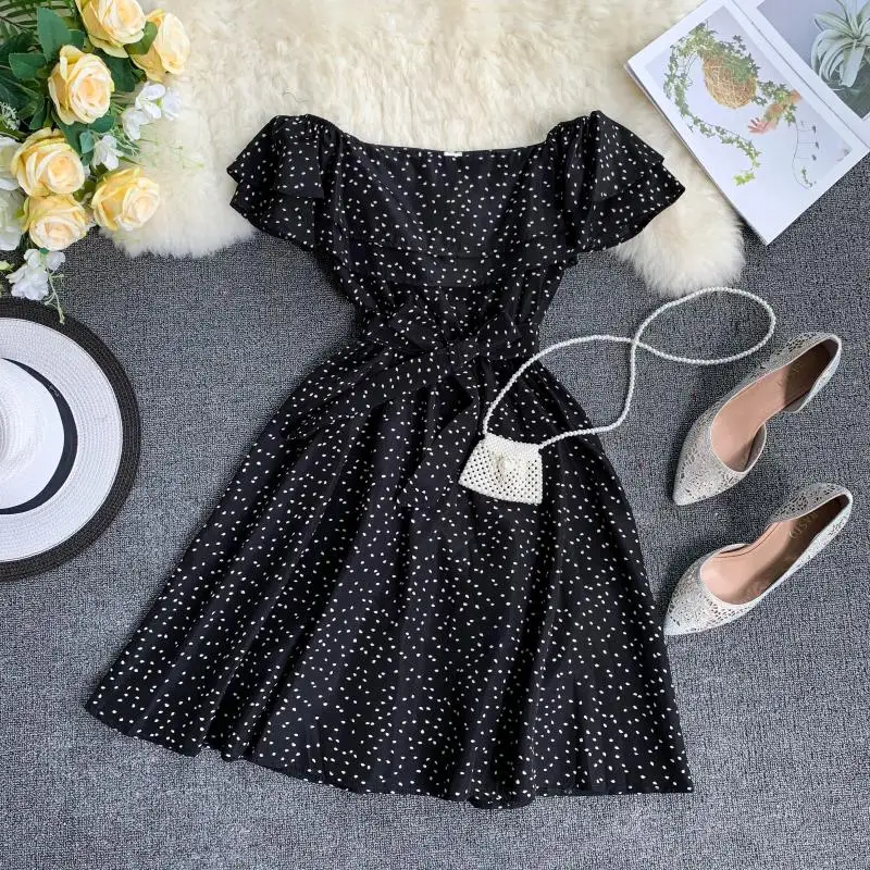 Таиланд женское праздничное короткое платье 2020 с рюшами милое цветочное летнее