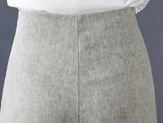 Summer Spring Casual Women Blue Wide Leg High Waisted Linen Ankle Length Trousers Slim Female Woman Loose Pants | Женская одежда