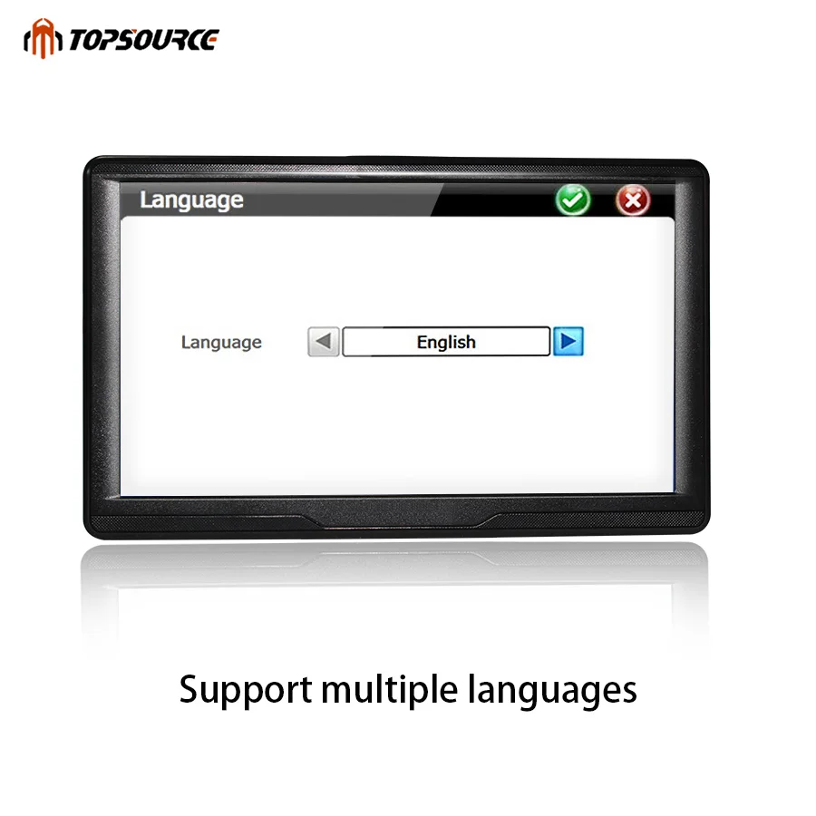 Автомобильный GPS навигатор TOPSOURCE 7 дюймов HD сенсорный экран ce6.0 8 гб gps для navitel/