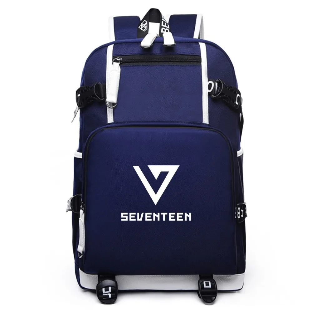 Seventeen 7 корейский рюкзак с USB звездой для мужчин и женщин парусиновые школьные