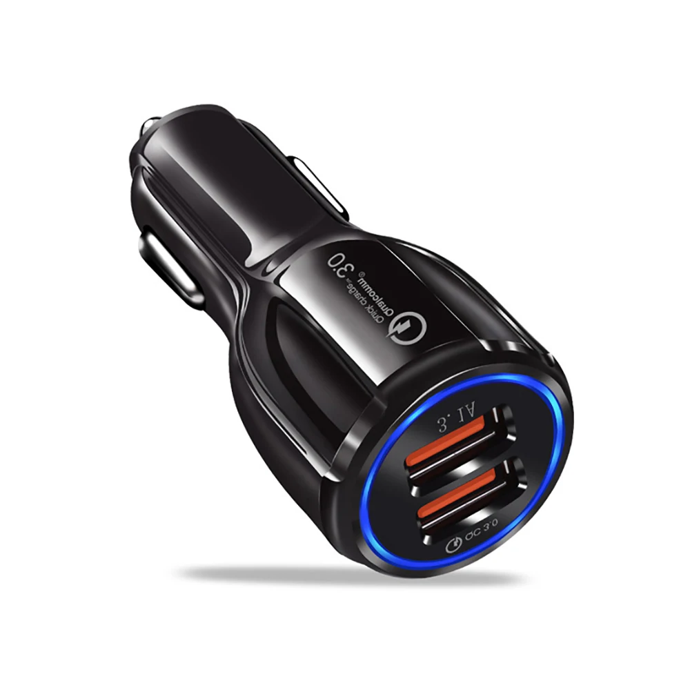 Автомобильное зарядное устройство с двумя USB-портами и поддержкой быстрой