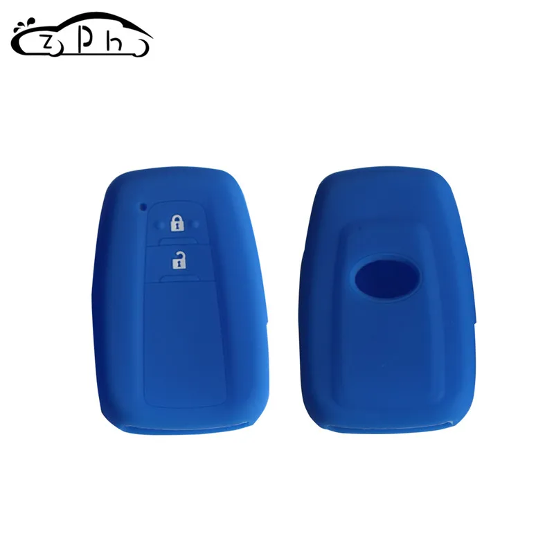 Силиконовые чехлы для ключей с 2 кнопками чехол брелок Toyota Camry 2017 2018 CHR CH R Prius Corolla