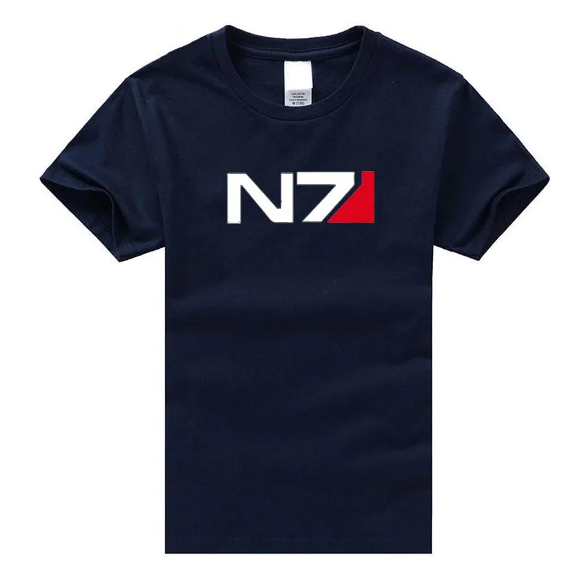 N7 Mass Effect 3 футболка системы военный альянс эмблема футболки игровые хлопковые